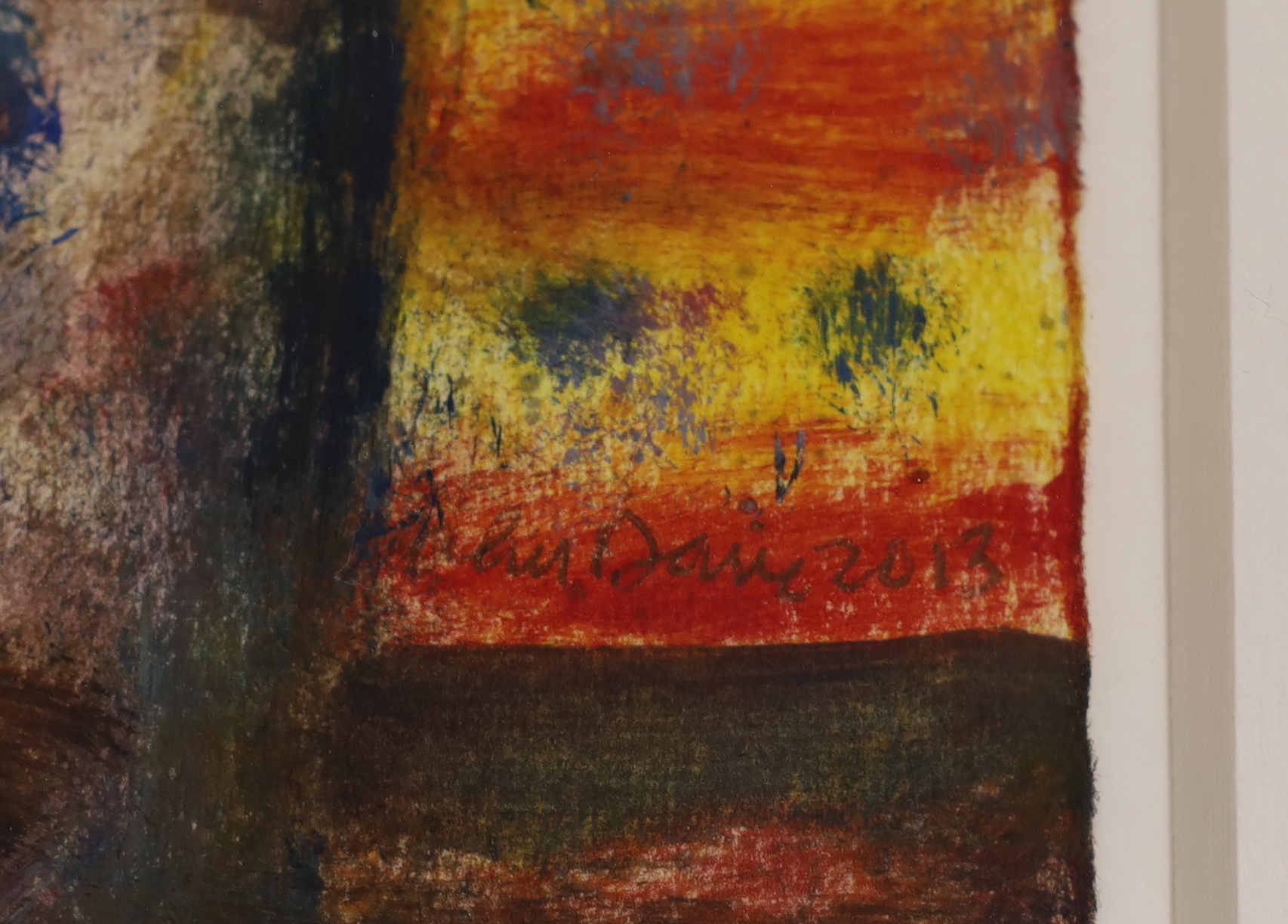 Alan Davie (Scottish,1920-2014), abstract mixed media, 'Night Blossoming', signed and dated 2013, 23 x 18cm